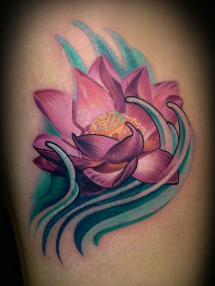 Francisco Sanchez - lotus cover up with water